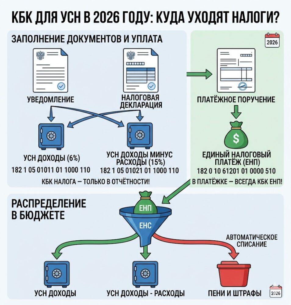 КБК ДЛЯ УСН 2026